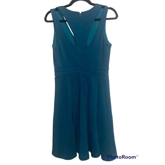 Adelyn Rae Cutout Teal Fit and Flare Dress Medium - Picture 2 of 7